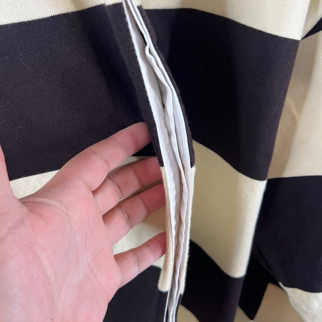 Balenciaga Striped Button Down Rugby Shirt