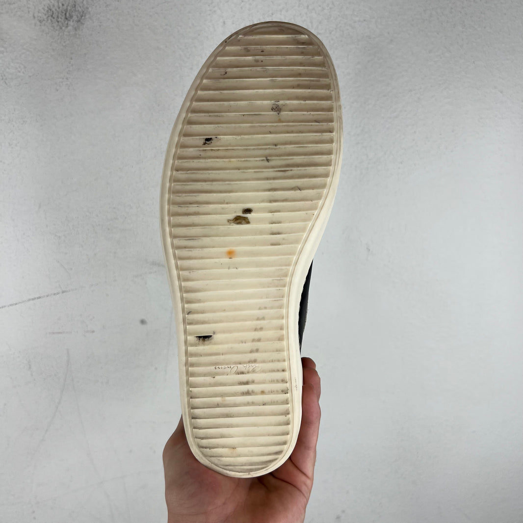 Rick Owens Black/Milk Leather Vintage Sneakers