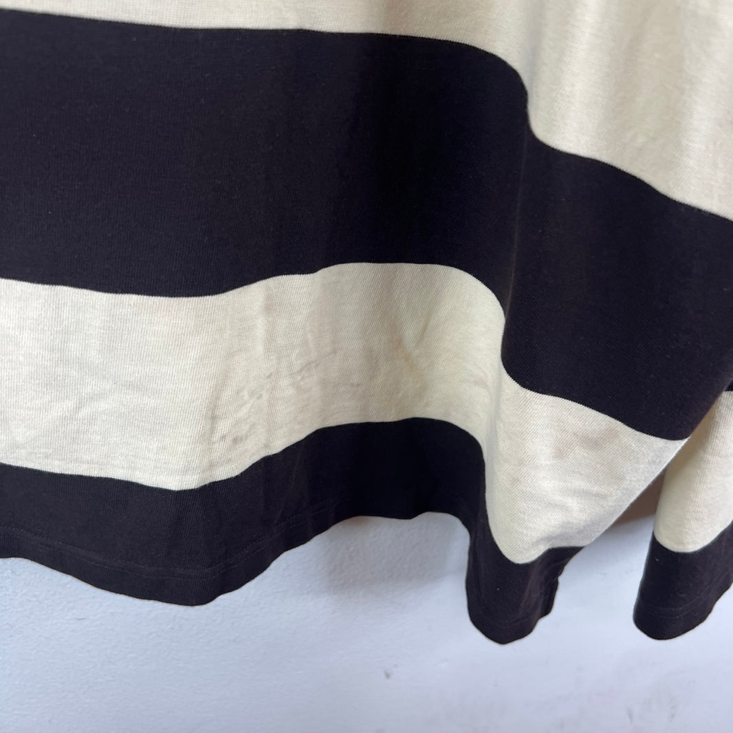 Balenciaga Striped Button Down Rugby Shirt