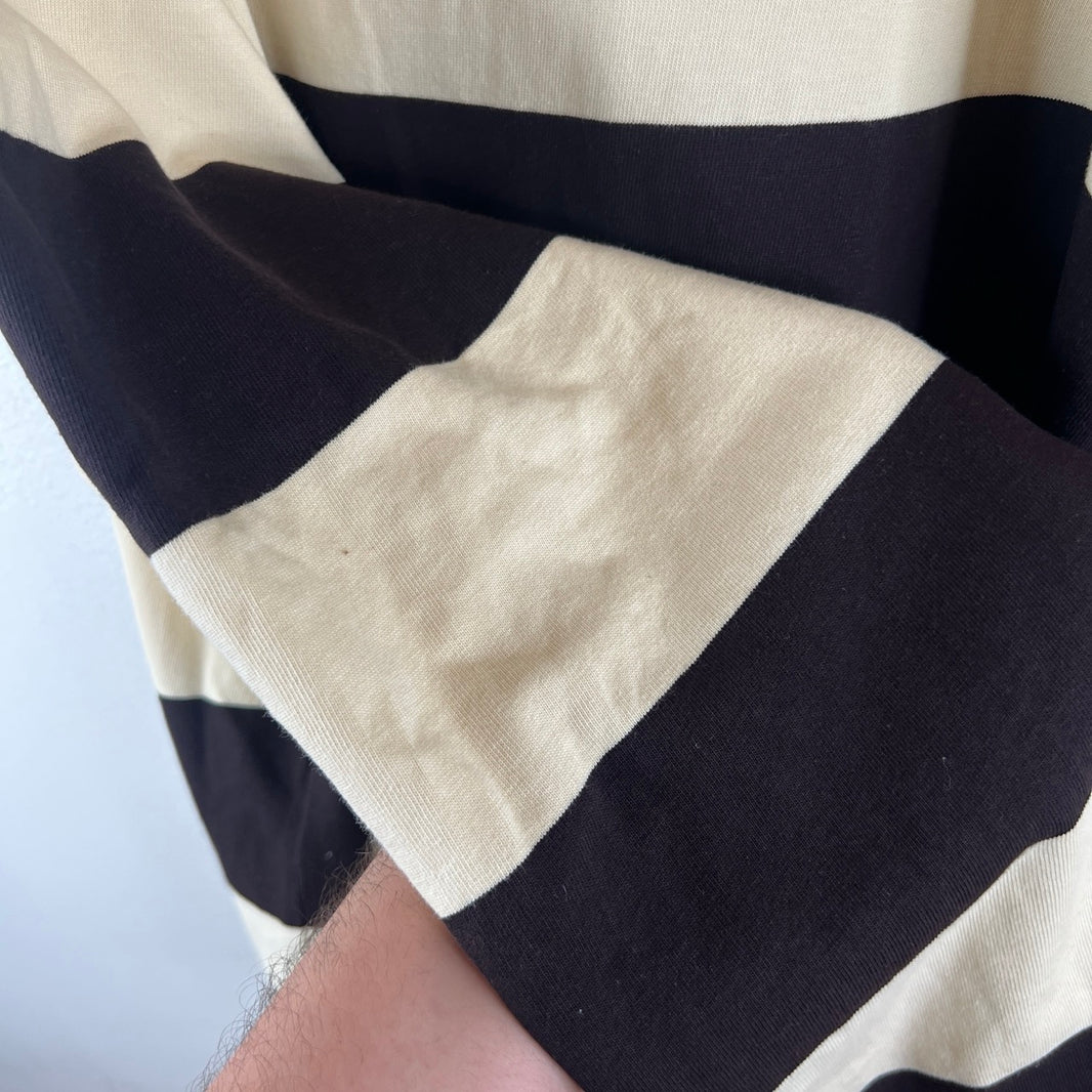 Balenciaga Striped Button Down Rugby Shirt