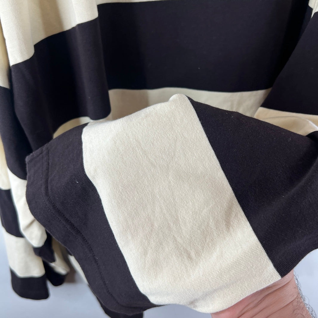 Balenciaga Striped Button Down Rugby Shirt