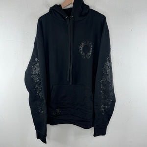 Chrome Hearts Black/Black Tonal Shoulder Logo Hoodie