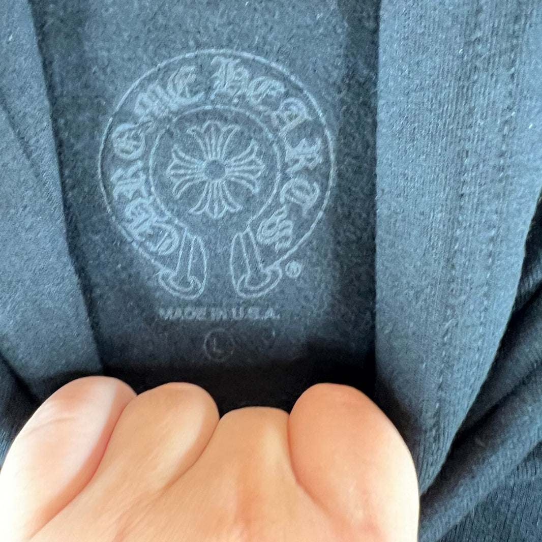 Chrome Hearts Black/Black Tonal Shoulder Logo Hoodie