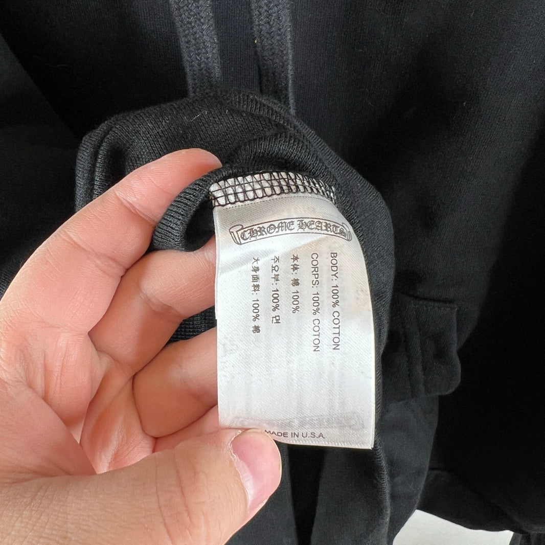 Chrome Hearts Black/Black Tonal Shoulder Logo Hoodie