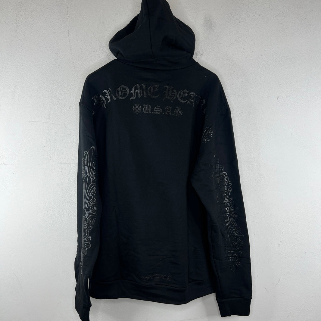 Chrome Hearts Black/Black Tonal Shoulder Logo Hoodie