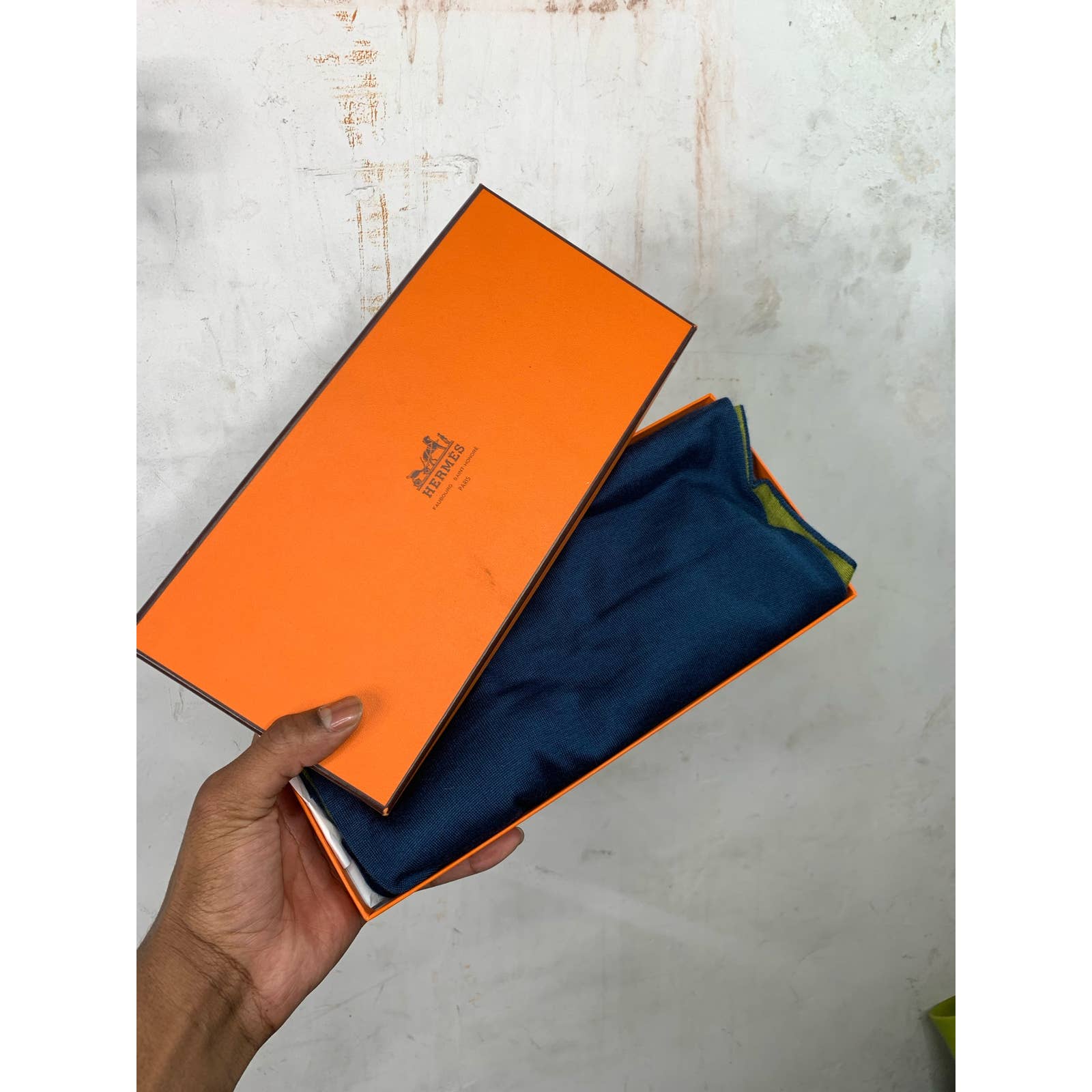 Hermes Two Tone Cashmere Scarf